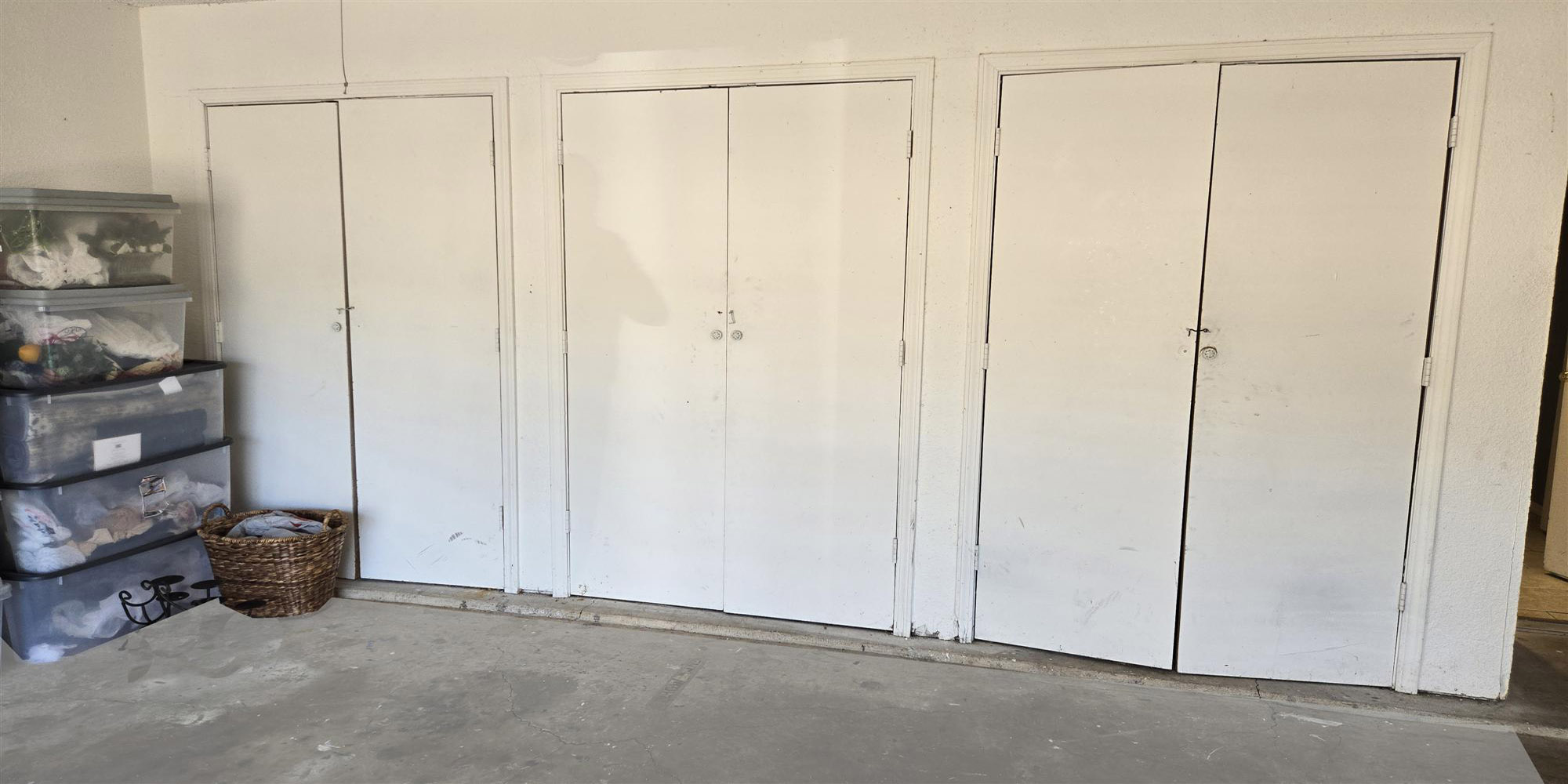 Enclosed Storage in 2 Car Garage