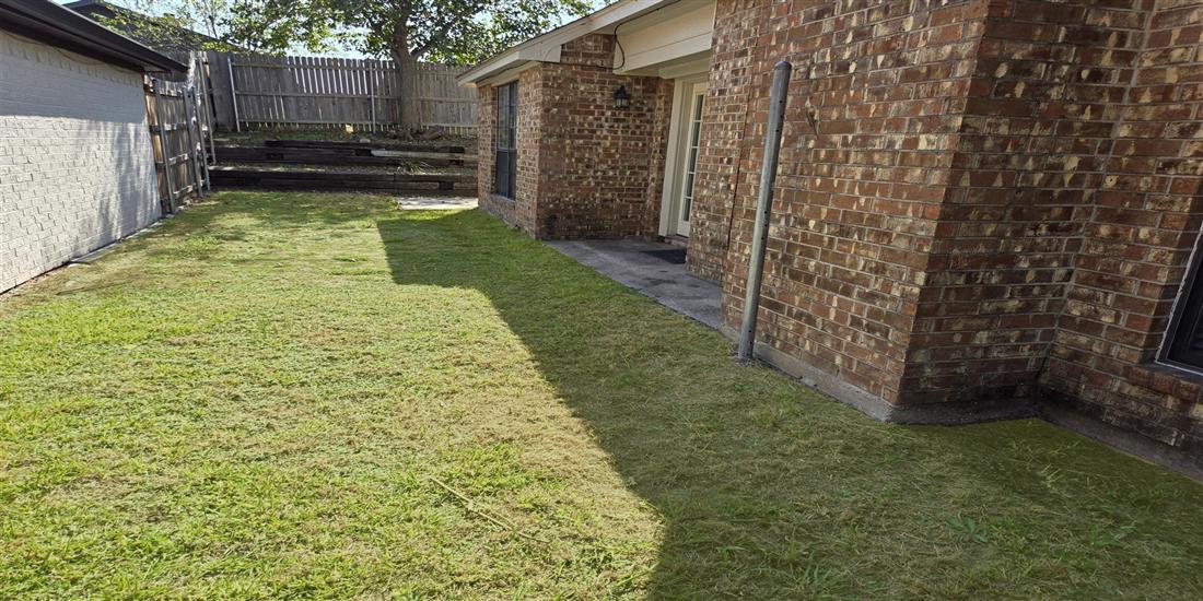 Side of Fenced Back Yard